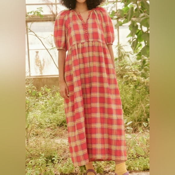 THE GREAT. Dresses & Skirts - The GREAT. the ravine dress in lakehouse plaid, 1 ( small )